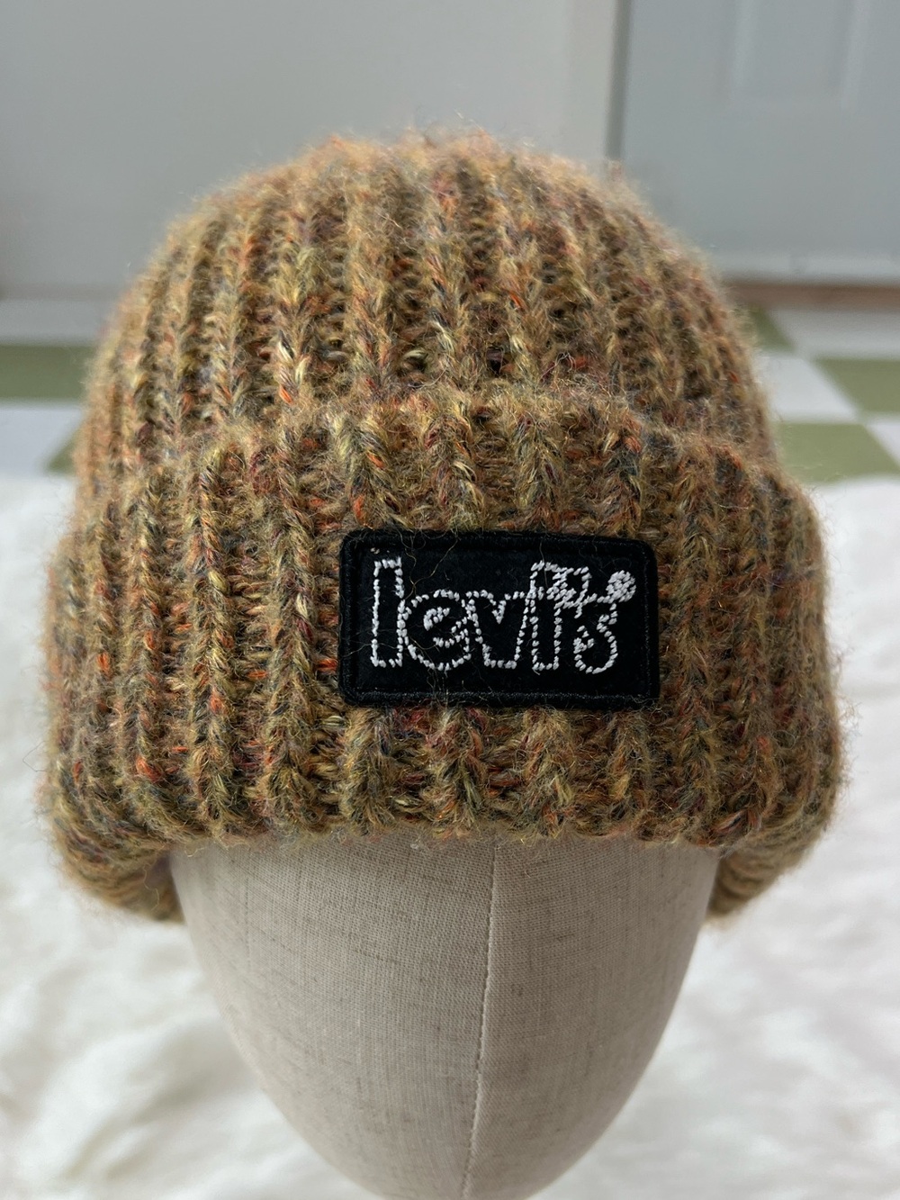 Levi's Chunky Wool Blend Knit Beanie Hat  Unisex Adult one size